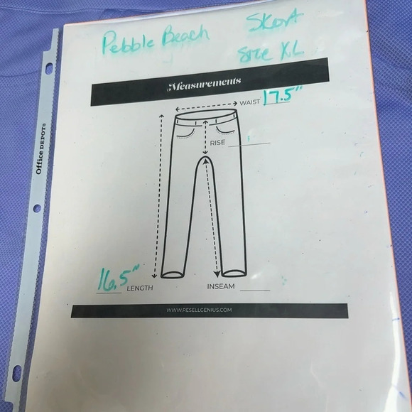 Women's Pebble Beach Dry-Luxe Performance Golf Skort. Size XL - Picture 6 of 6